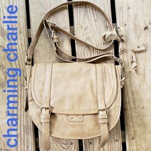 Charming Charlie Medium Crossbody Tan 11x9